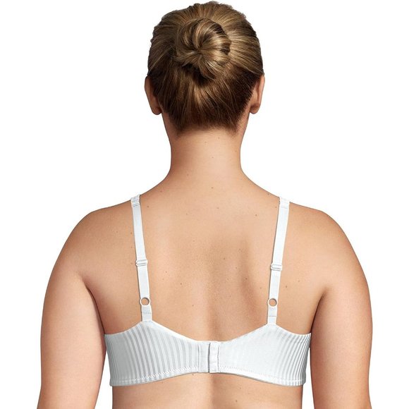 Playtex Secrets Perfectly Smooth Wirefree Bra White Stripe (4707) Size 44C NWT - Picture 2 of 3